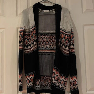 Vintage style oversized Sweater long sleeve acrylic open sweater Sz XS